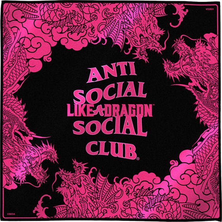 Anti Social Social Club x Like A Dragon Bandana Black