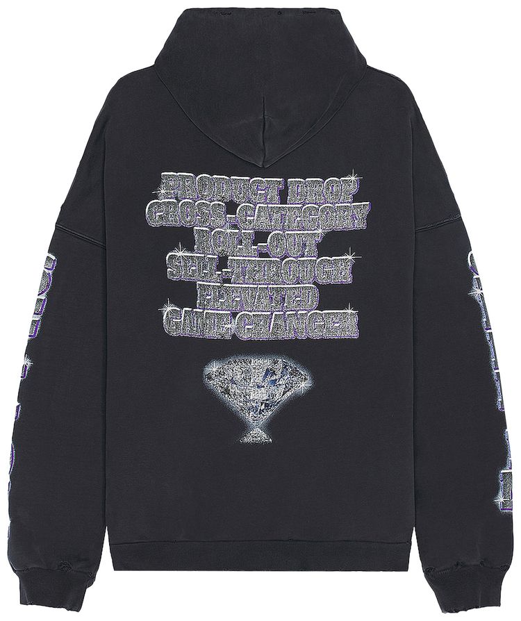 Balenciaga Large Fit Hoodie Faded Black