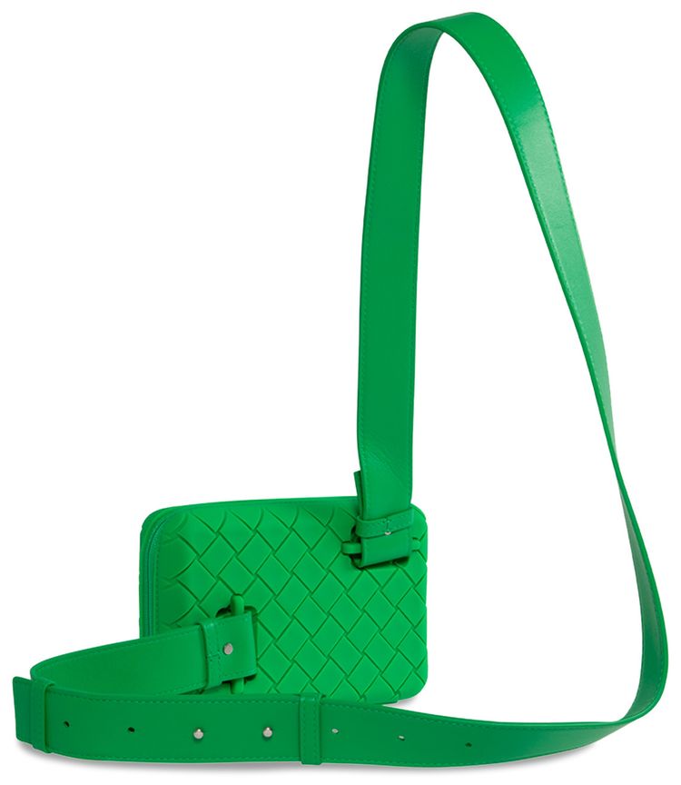 Bottega Veneta Tech Rubber Clutch ParakeetSilver