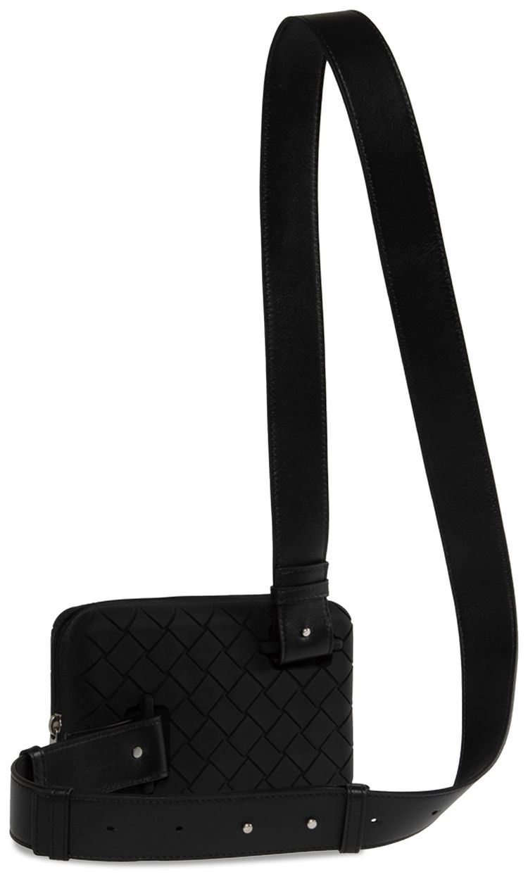 Bottega Veneta Tech Rubber Clutch BlackSilver