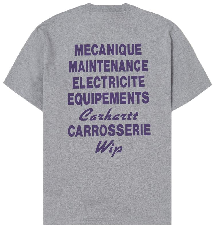 Carhartt WIP Short Sleeve Mechanics T Shirt Heather Grey