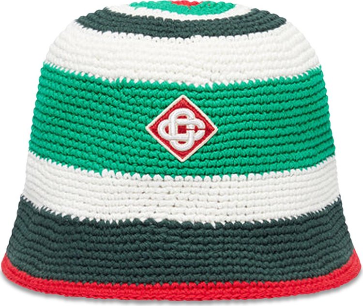 Casablanca Crochet Hat BlueWhiteGreen