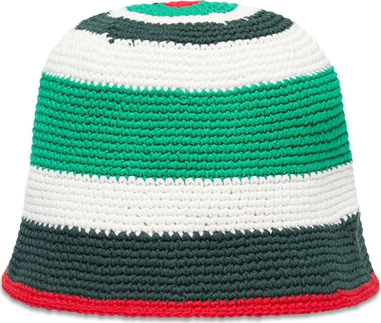 Casablanca Crochet Hat BlueWhiteGreen