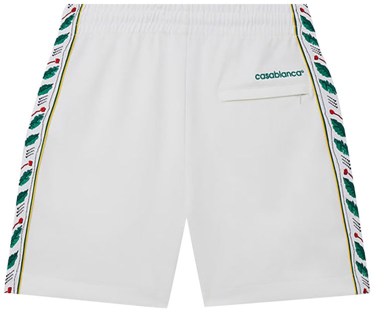 Casablanca Seasonal Laurel Track Shorts White