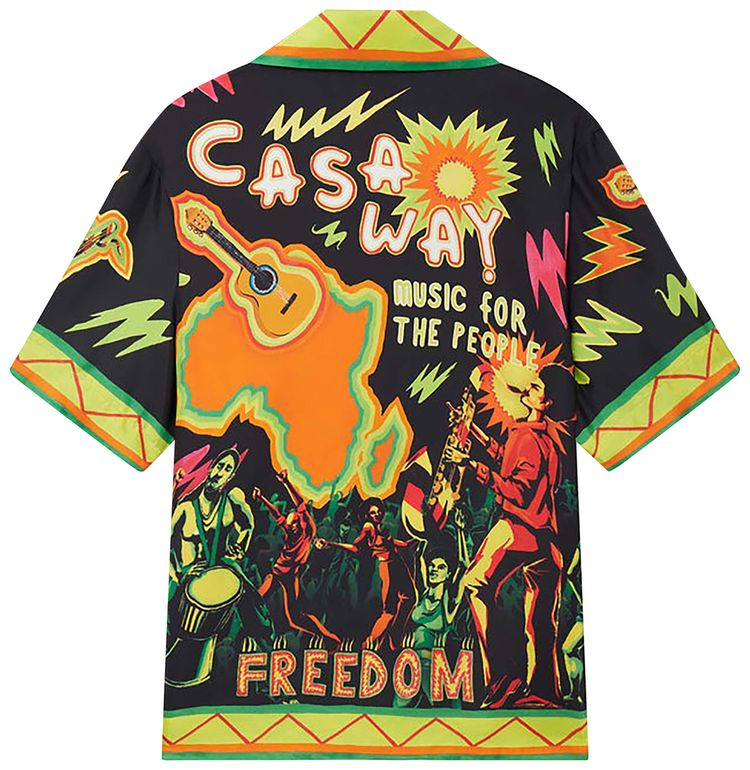 Casablanca Cuban Collar Short Sleeve Shirt Music For The People