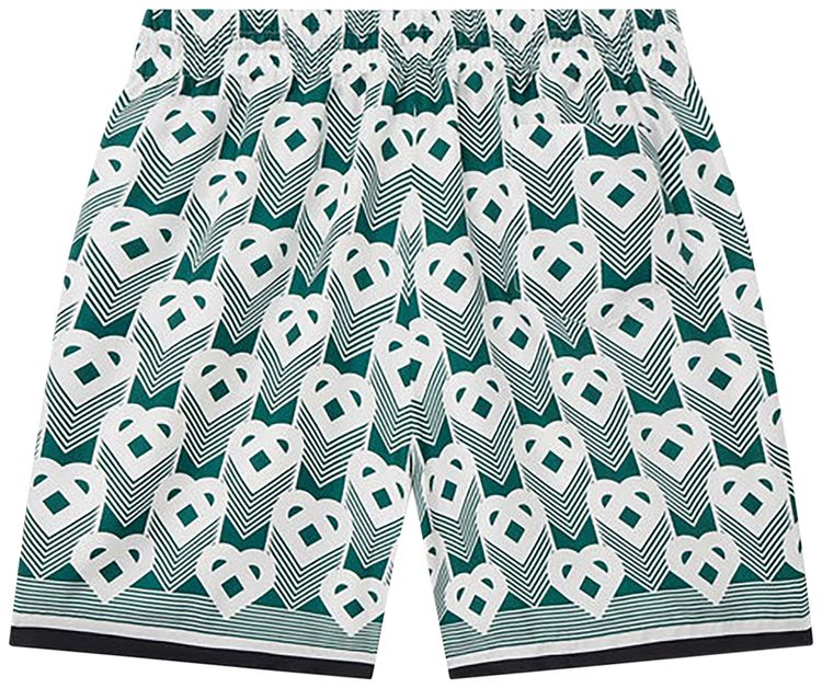 Casablanca Printed Swim Shorts Heart Monogram Sport