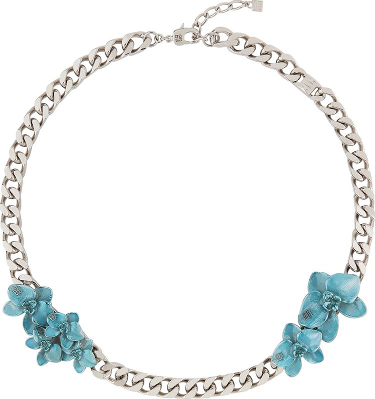 Givenchy Orchid Chain Necklace 'Mineral Blue'