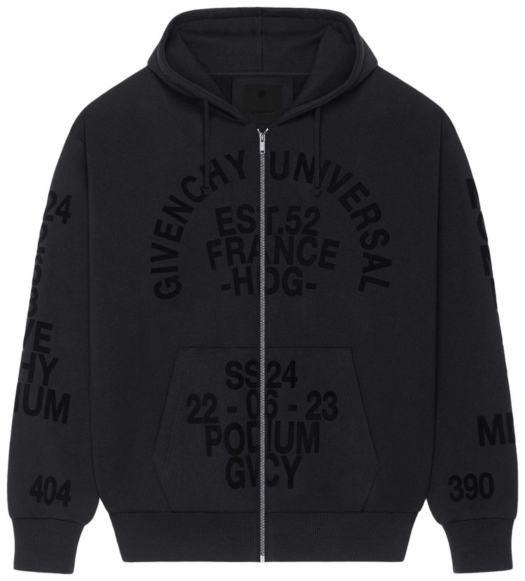 Givenchy Zip Hoodie Black