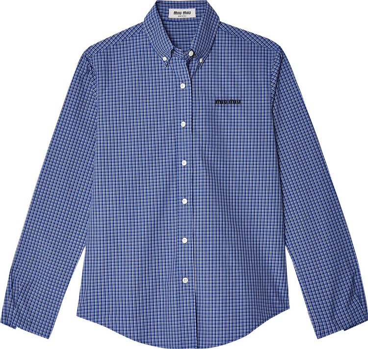 Miu Miu Check Shirt Blue