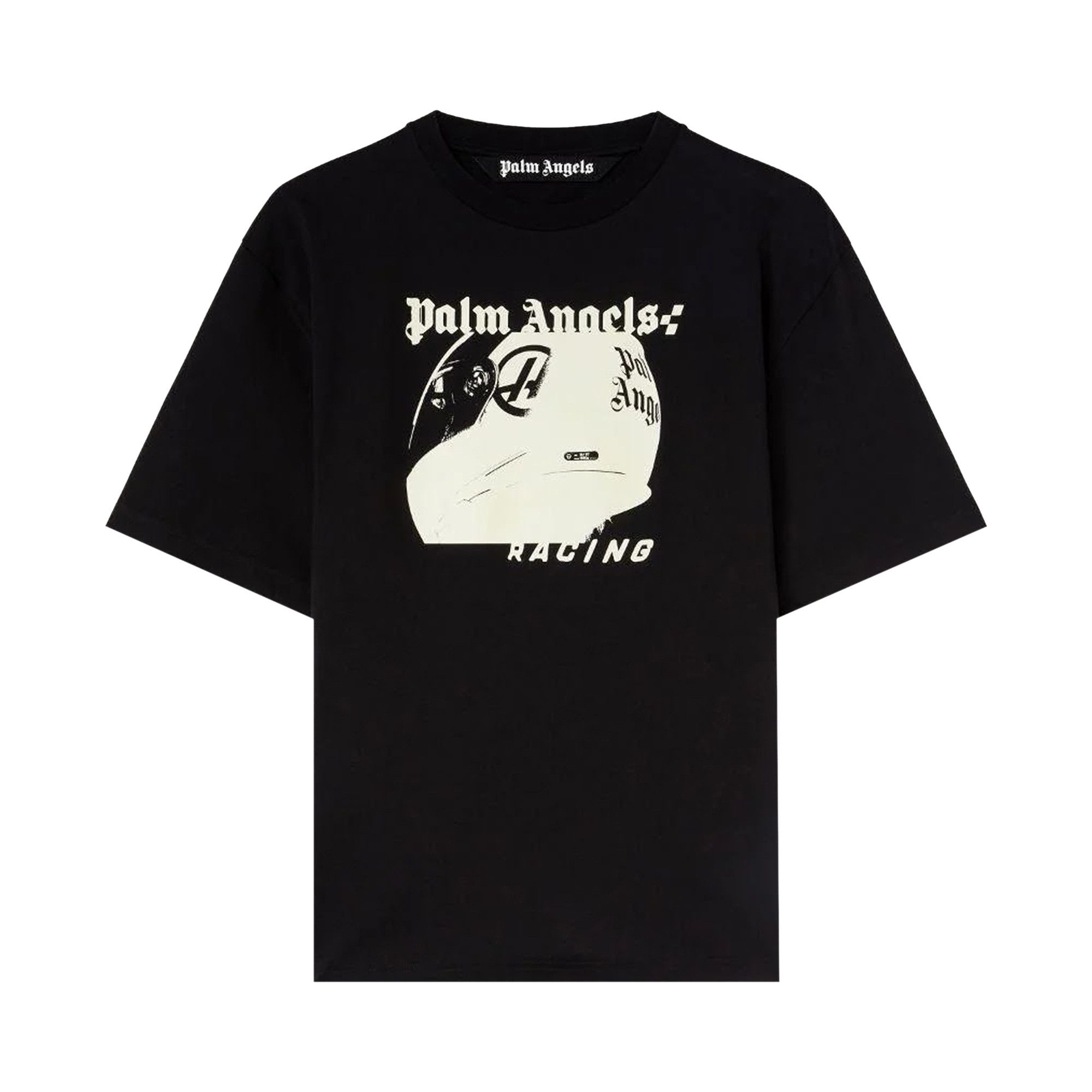 Tシャツ・カットソー Palm Angels PMAA089S24JER004 PA HELMET SLIM T-shirt Buy Palm Angels PA Helmet Slim Tee 'Black/White