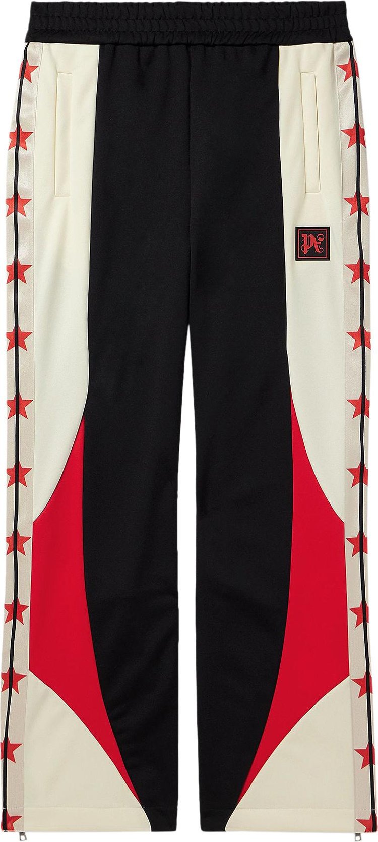 Palm Angels PA Racing Track Pants 'Black/White'