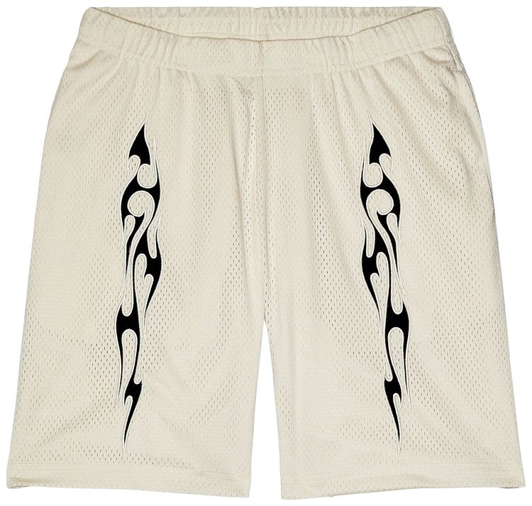 Pleasures Flame Mesh Shorts Off White