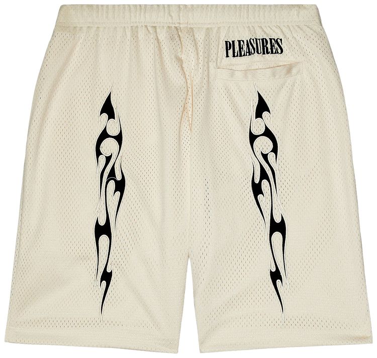 Pleasures Flame Mesh Shorts Off White
