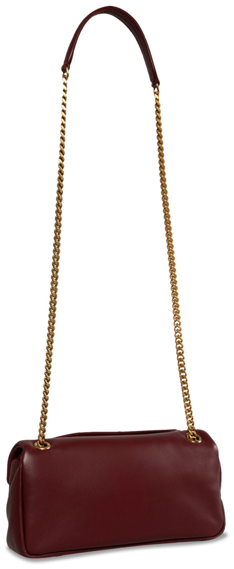 Saint Laurent Calypso Padded Shoulder Bag Rouge Merlot