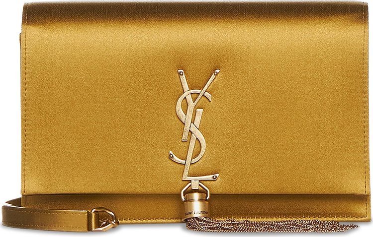 Saint Laurent Kate Tassel Chain Wallet Jungle