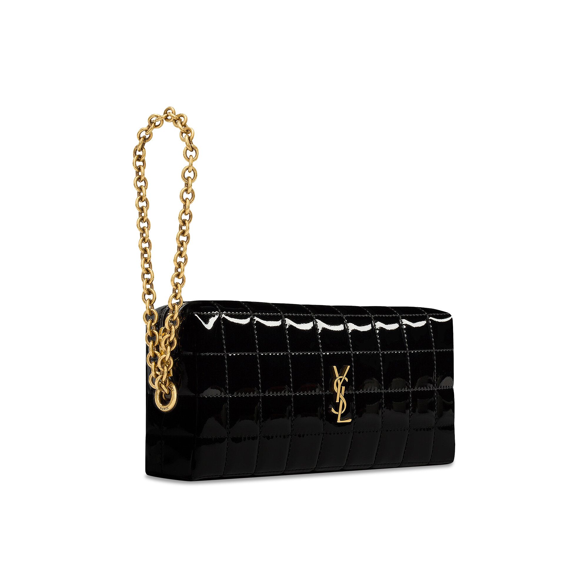 【SAINT LAURENT】サンローラン Cassandre Pouch With Chain Saint Laurent Cassandre Small YSL Pouch on Chain in Calfskin