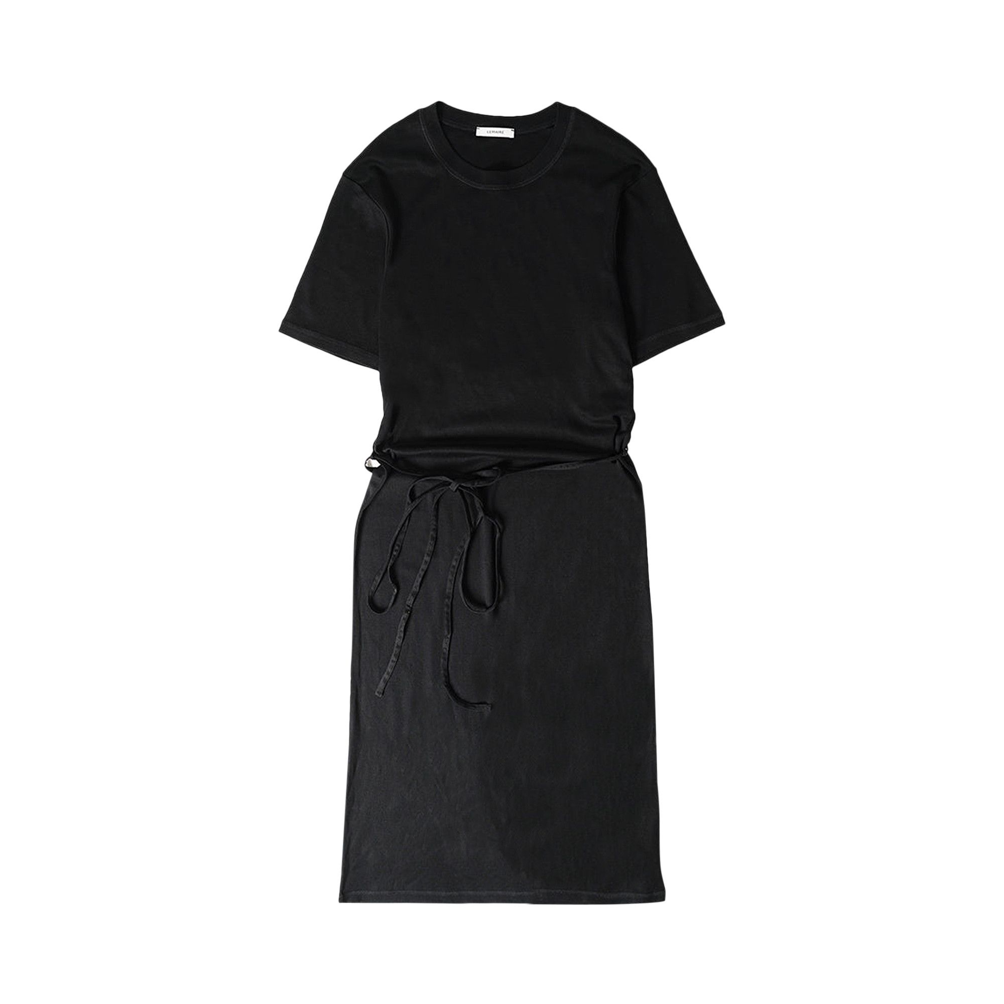 Lemaire｜DRESSES (Belted Rin T-Shirt Dress (DR1045 LJ101 Squid Ink Belted Rib T-shirt Dress | LEMAIRE