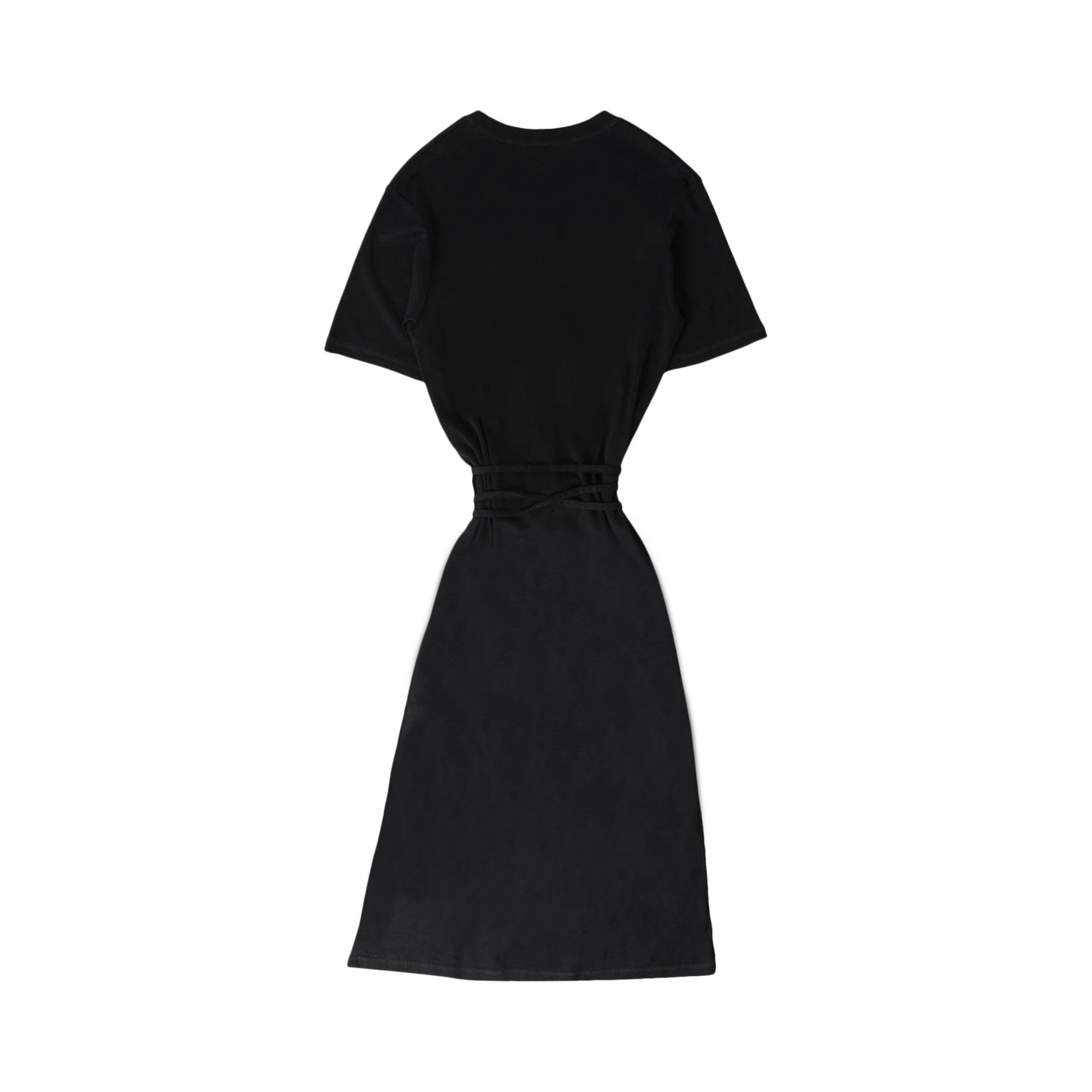 Buy Lemaire Belted Rib T-Shirt Dress 'Black' - DR1045 LJ1016