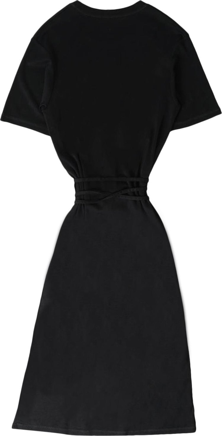 Lemaire Belted Rib T Shirt Dress Black