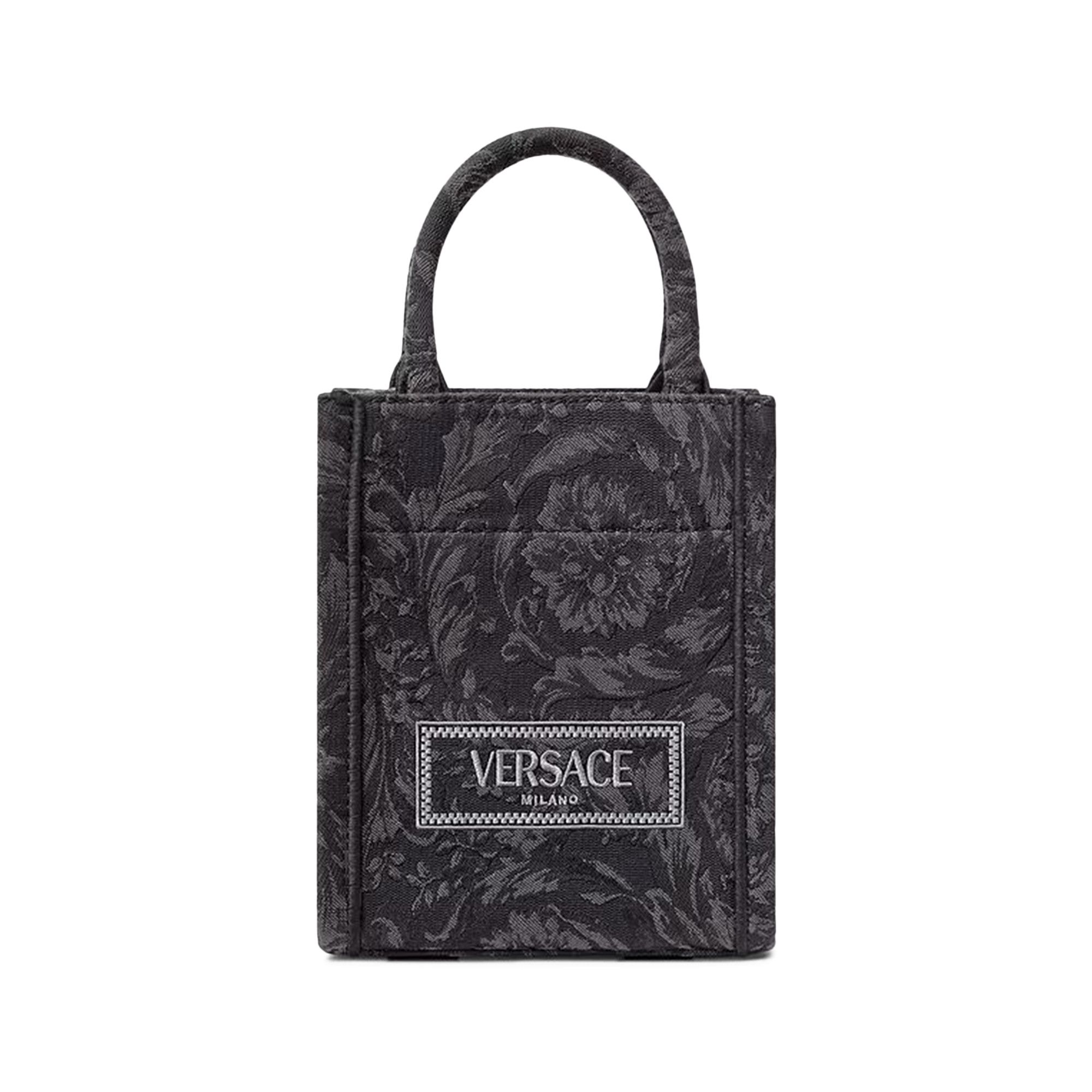 【関税&送料込み】Versace Athena Mini Tote Bag Buy Versace Barocco Athena Mini Tote Bag 'Black' - 1011565