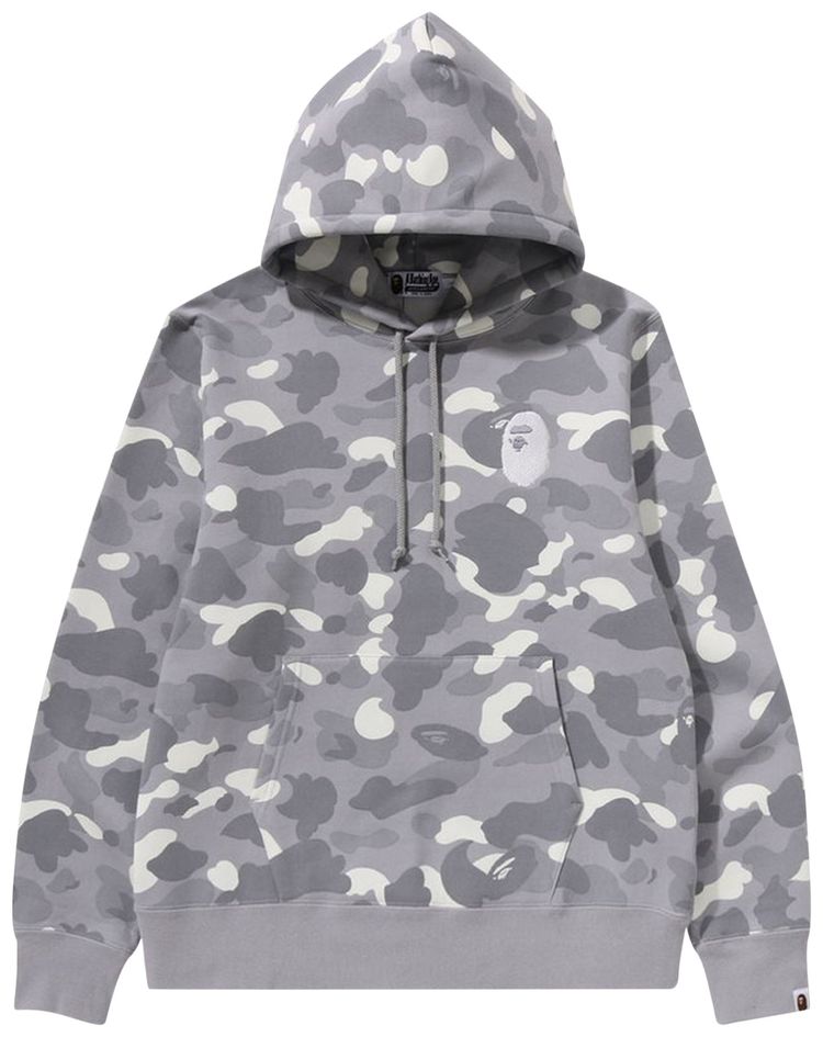 BAPE City Camo Large Ape Head Pullover Hoodie Grey