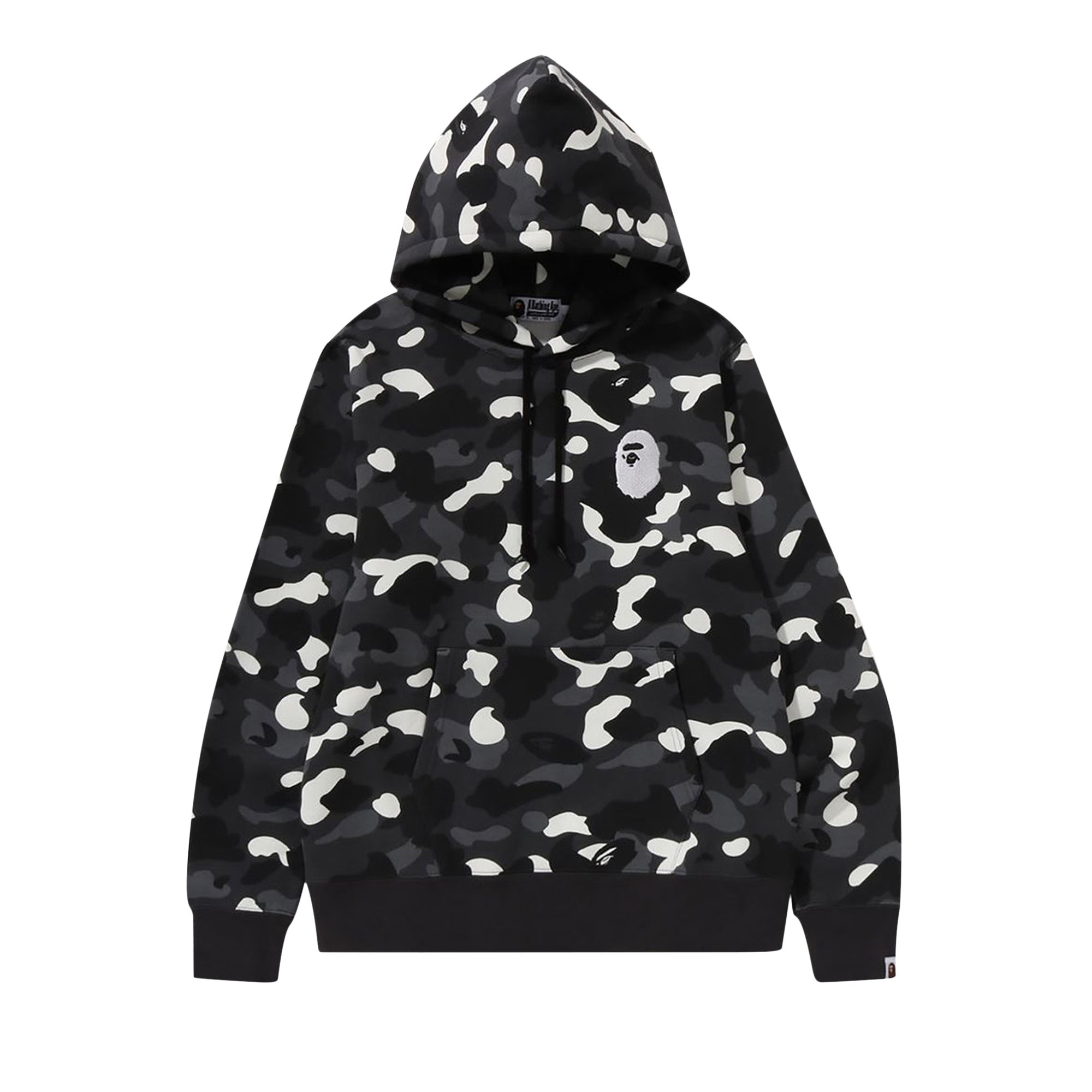 BAPE Ape Graphic Relaxed Fit Pullover Hoodie Black