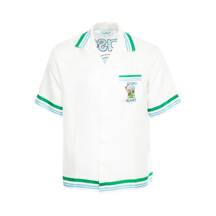 Casablanca Knitted Collar Short Sleeve Shirt Le Jeu Colore