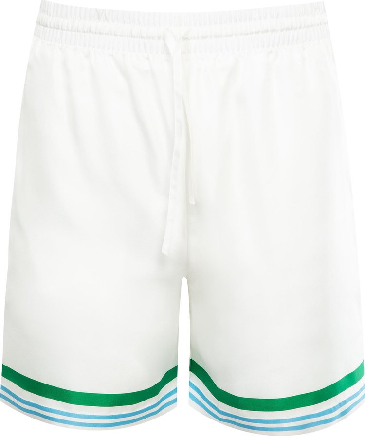 Casablanca Silk Shorts With Drawstring Le Jeu Colore