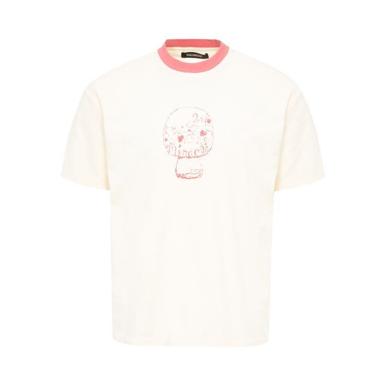 Nahmias Mushroom Ringer T Shirt Antique White