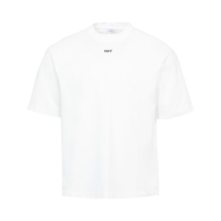 Off White Scribble Diags Skate Short Sleeve Tee WhiteBlack