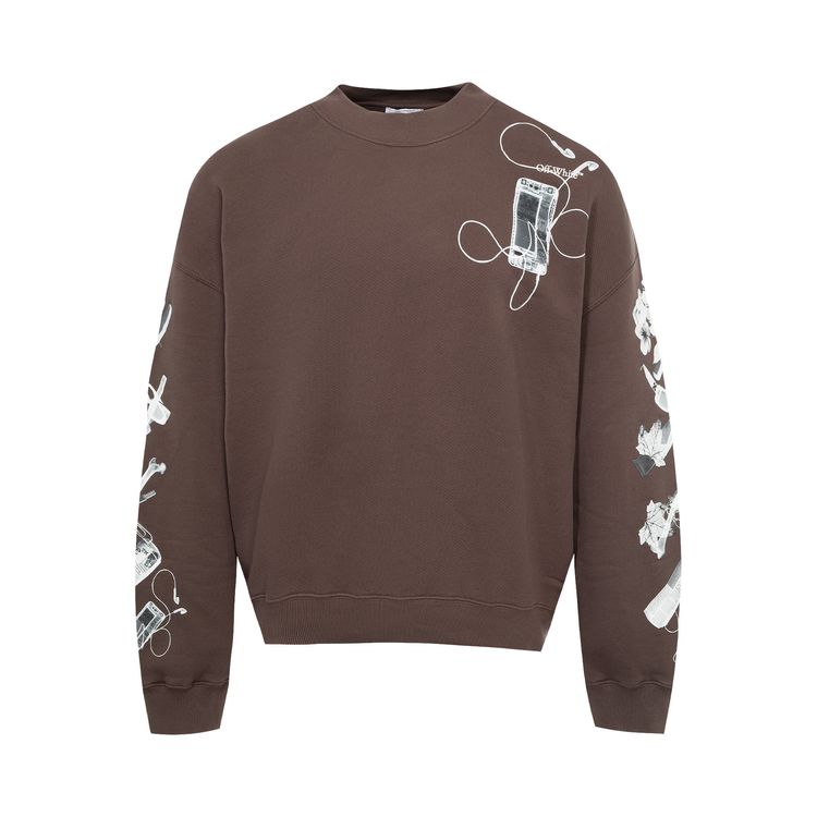 Off White Crewneck RainDrum Grey