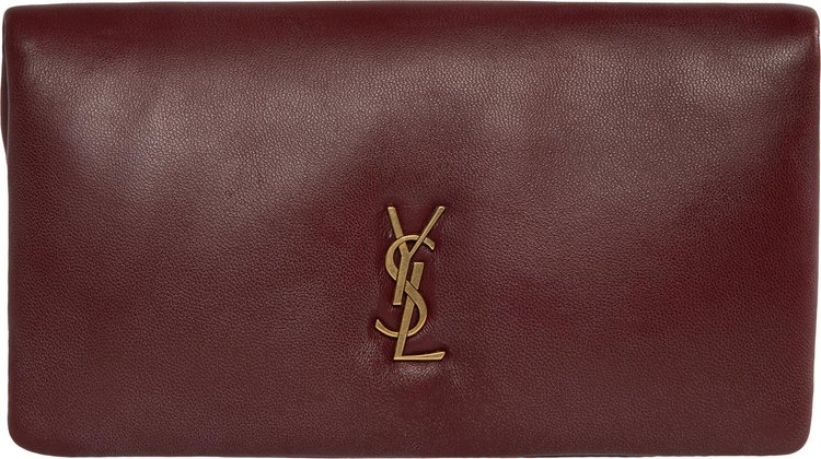 Saint Laurent Large Bi Fold Wallet Rouge Merlot