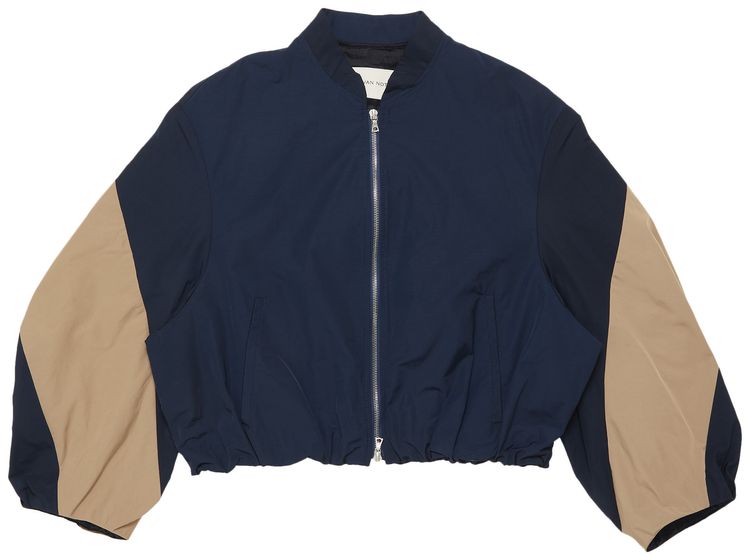 Dries Van Noten Colorblock Bomber Jacket Navy