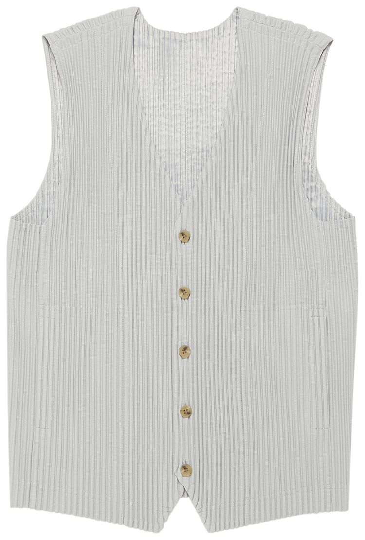Homme Plisse Issey Miyake Basic Vest Light Grey