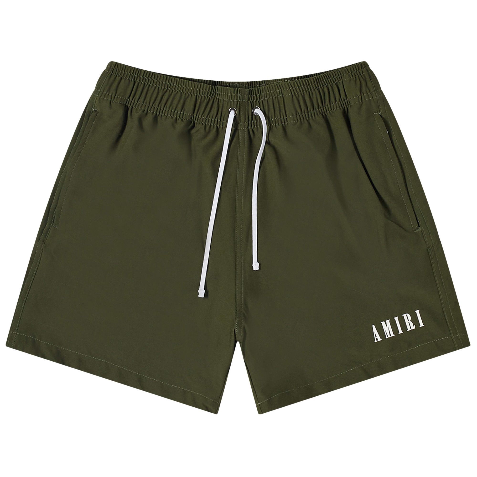 Buy Amiri Core Logo Swim Trunk Olive Green PS22MSB001 351 OLIV GOAT UK
