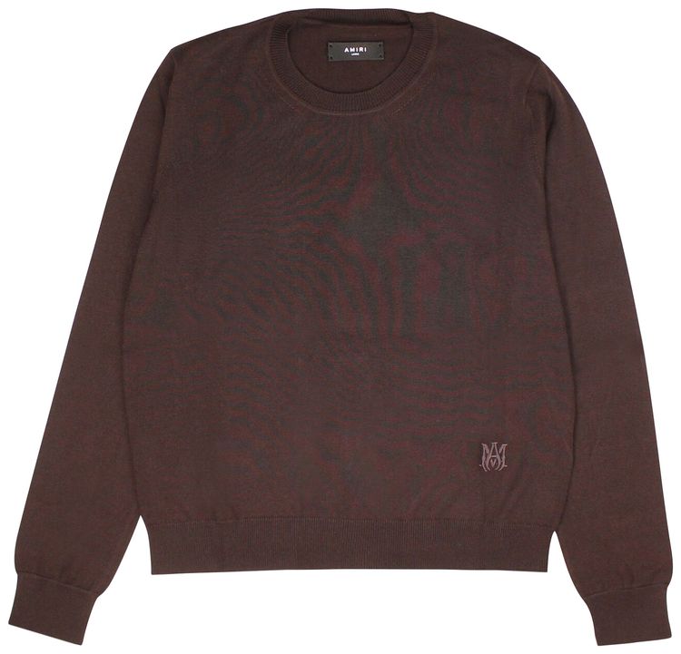 Amiri Embroidered Crew Brown