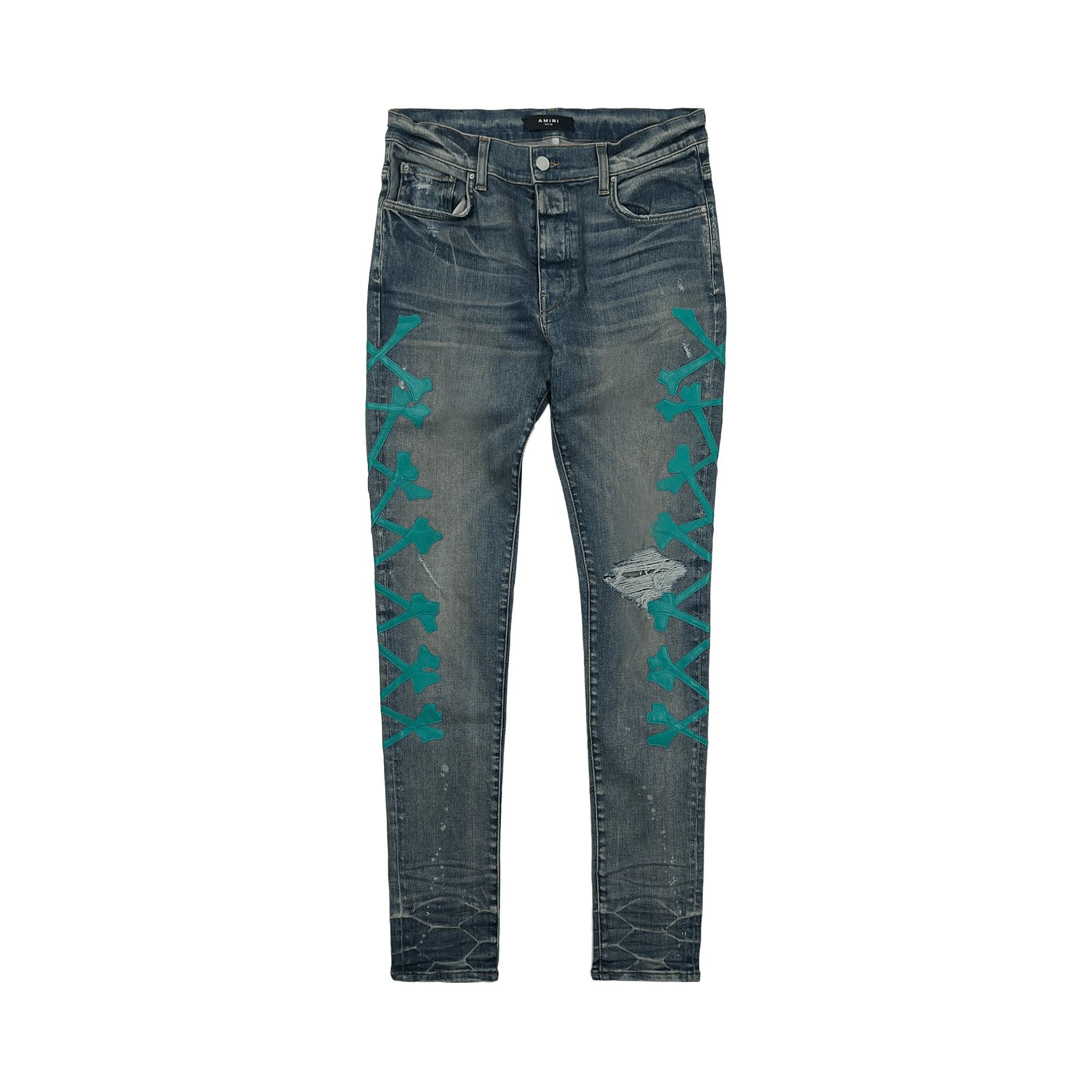 Buy Amiri Miami Exclusive Bones Denim Jeans 'Clay Indigo