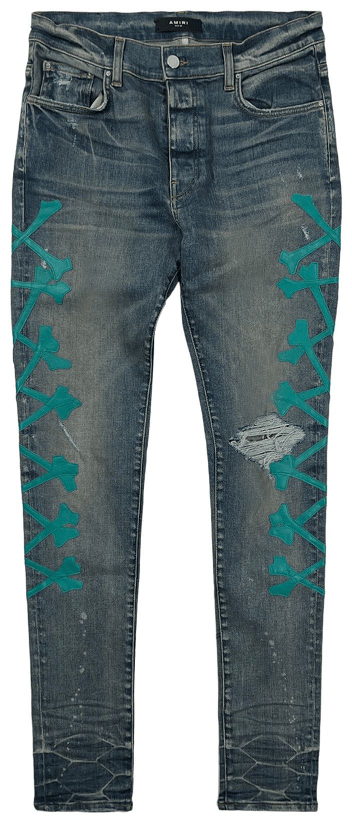 Amiri Miami Exclusive Bones Denim Jeans Clay Indigo