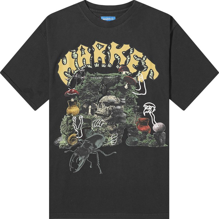 Market Grotto T-Shirt 'Washed Black'