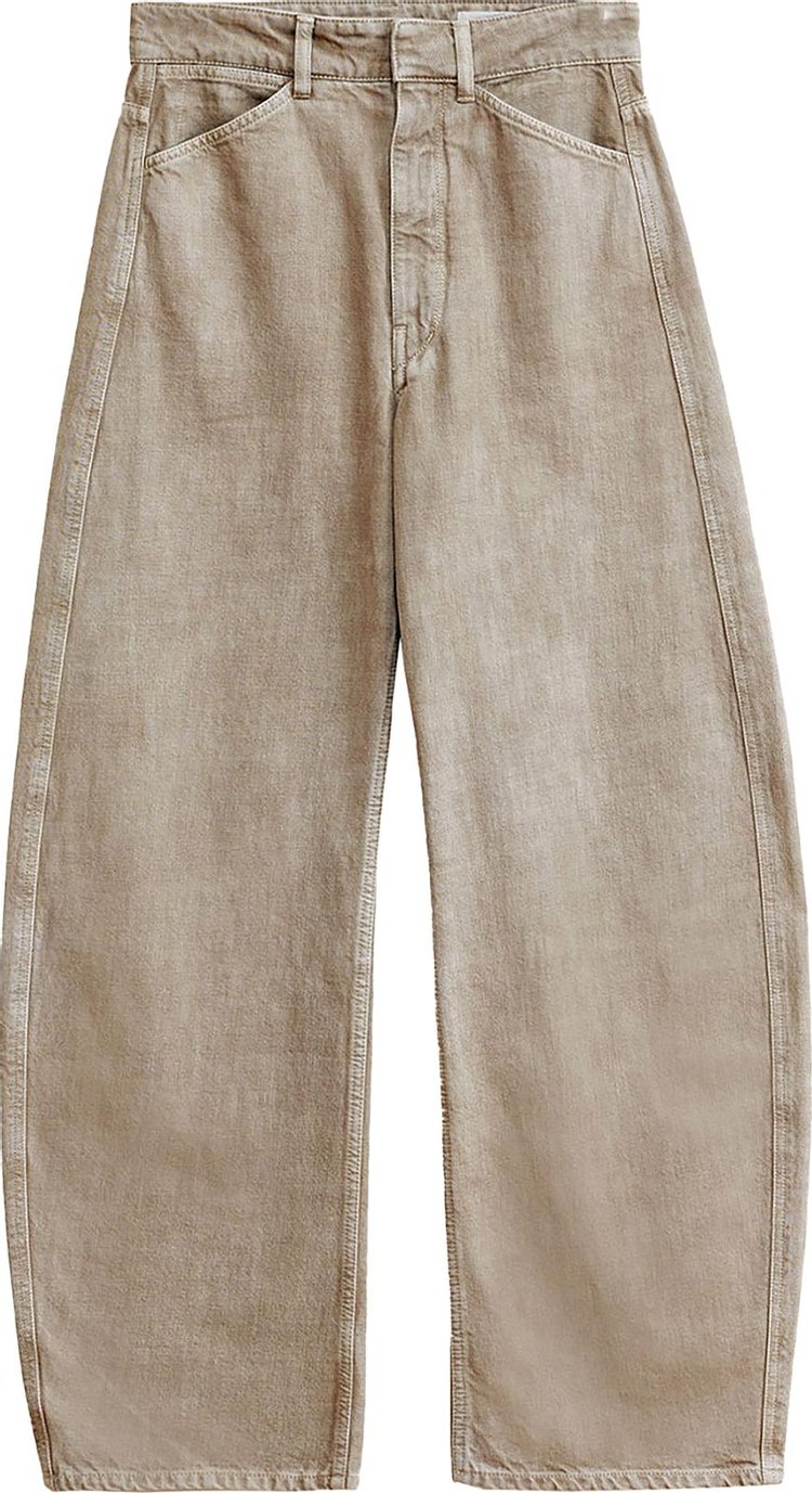 Lemaire High Waisted Curved Pants 'Snow Beige'