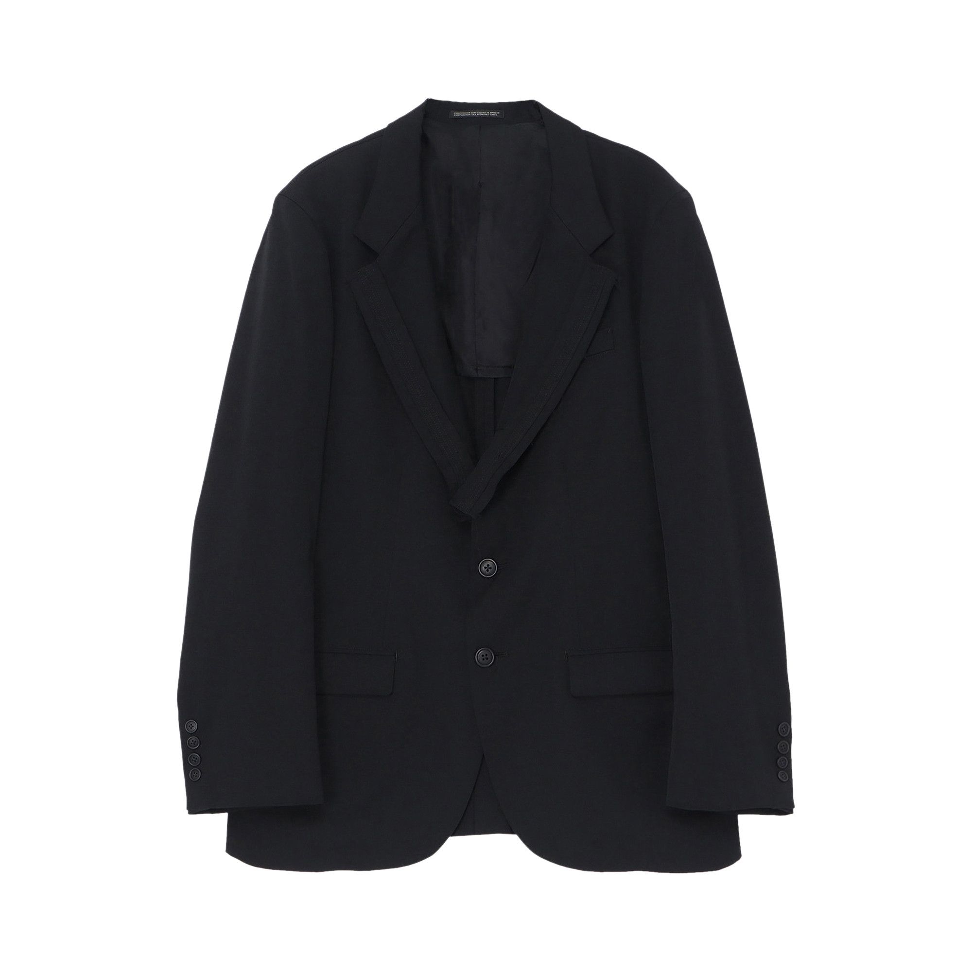 Buy Y's Wool Gabardine 3 Buttons Jacket 'Black' - MS J11 100 2 | GOAT