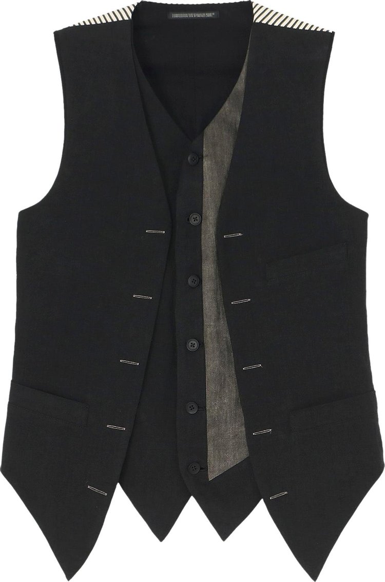 Yohji Yamamoto Pour Homme Double Switching Vest 'Black'