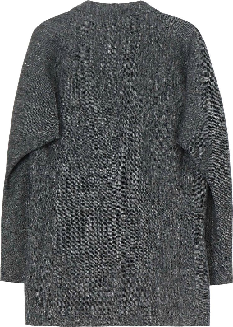 Yohji Yamamoto Pour Homme W Raglan Sleeve Jacket Grey