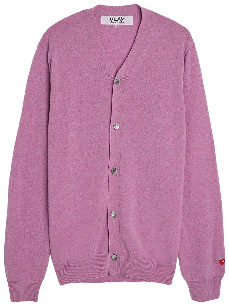Comme des Garcons PLAY Small Heart Cardigan Purple