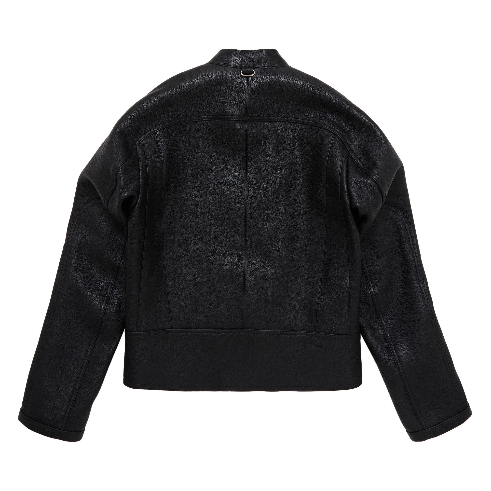 Size s Courrèges Scuba Leather Bomber Jacket 'Black'