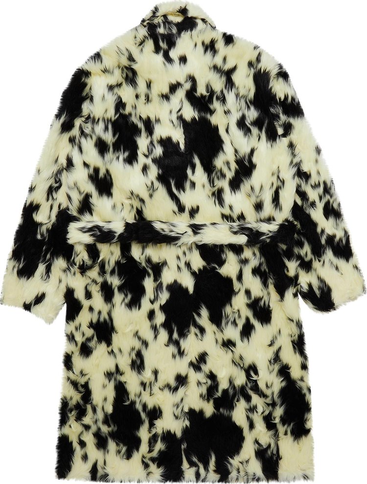 BLUEMARBLE Faux Fur Coat BlackWhite