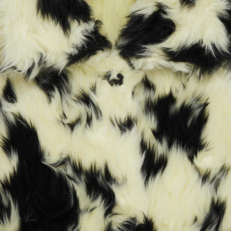 BLUEMARBLE Faux Fur Coat BlackWhite