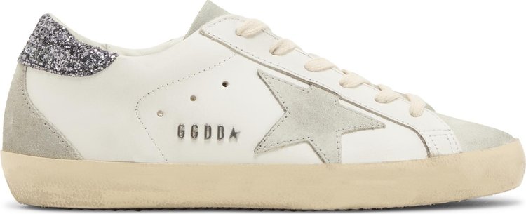 Golden Goose Wmns Superstar White Grey Glitter