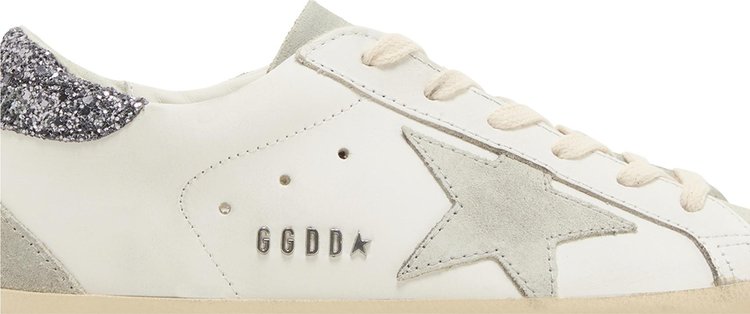 Golden Goose Wmns Superstar White Grey Glitter