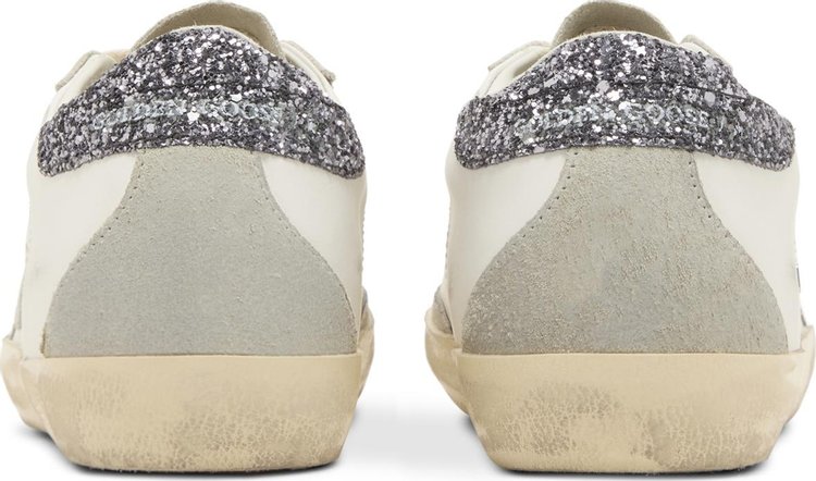 Golden Goose Wmns Superstar White Grey Glitter